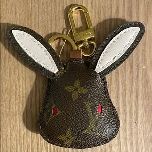 Up cycled Brown and Gold Bunny Keychain